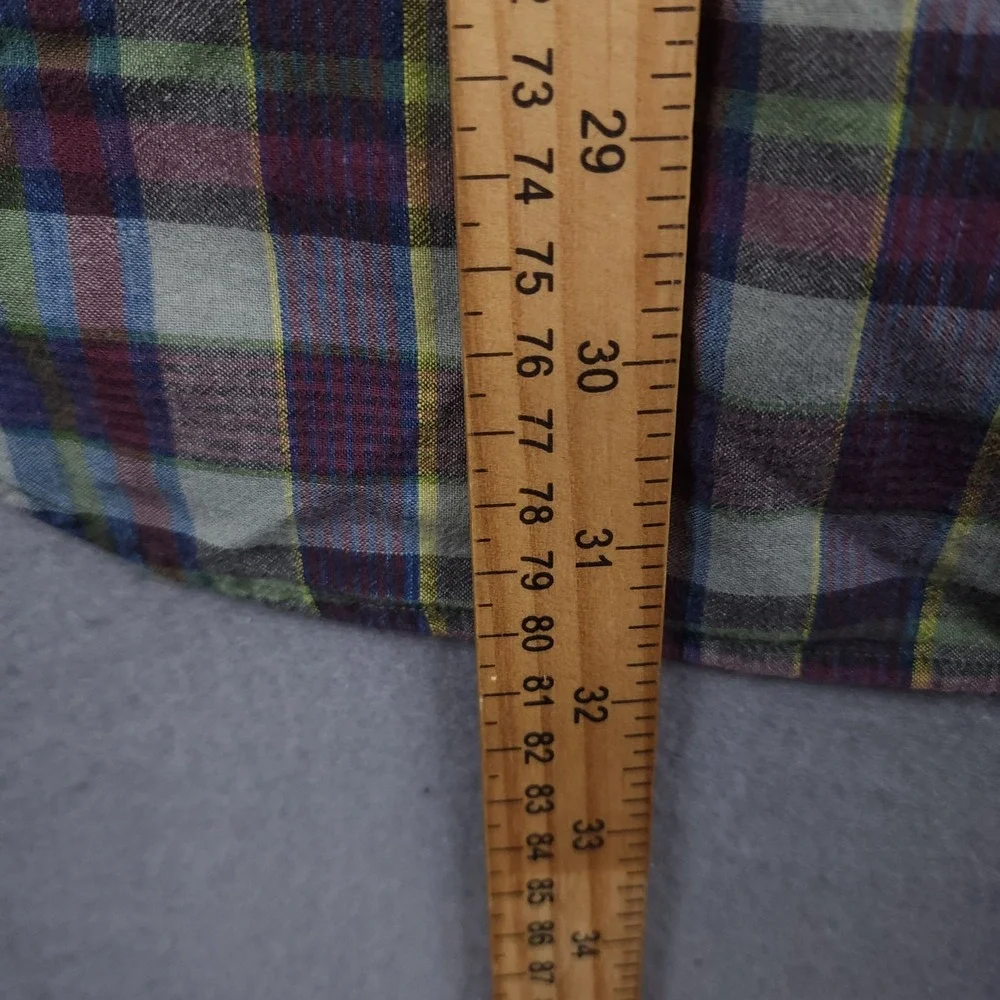Polo Ralph Lauren G.I. Shirt Mens L Multi‎ Plaid Short Sleeve Grunge Streetwear